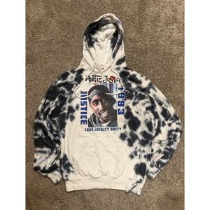 Chemistry Poetic Justice 1993 Tupac Tie Dye Hoodie Mens Medium Black White